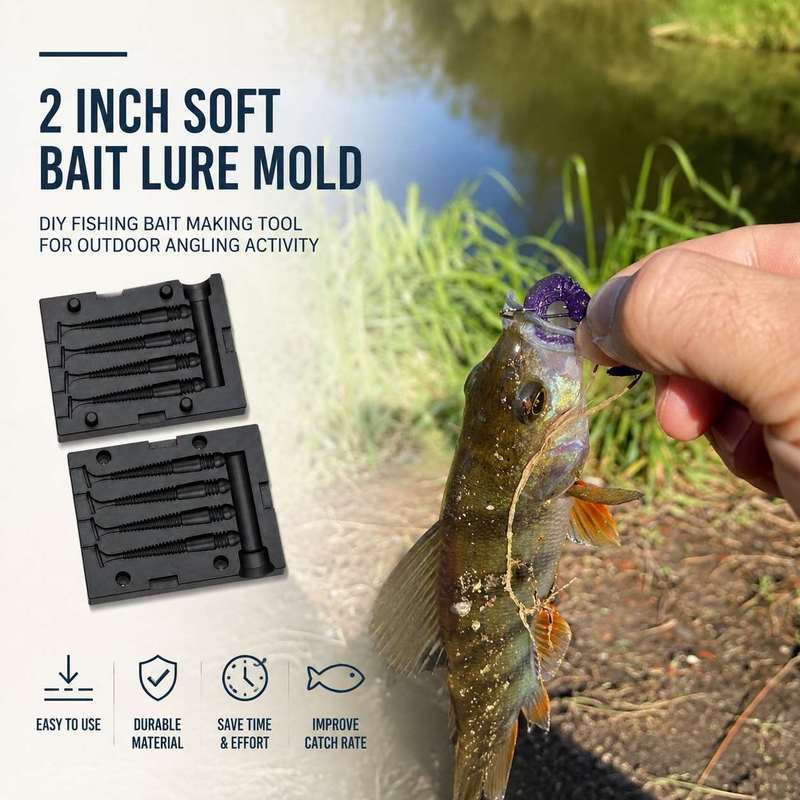Fishing Lure Making Kit - 2인치 소프트 베이트 루어 몰드 DIY