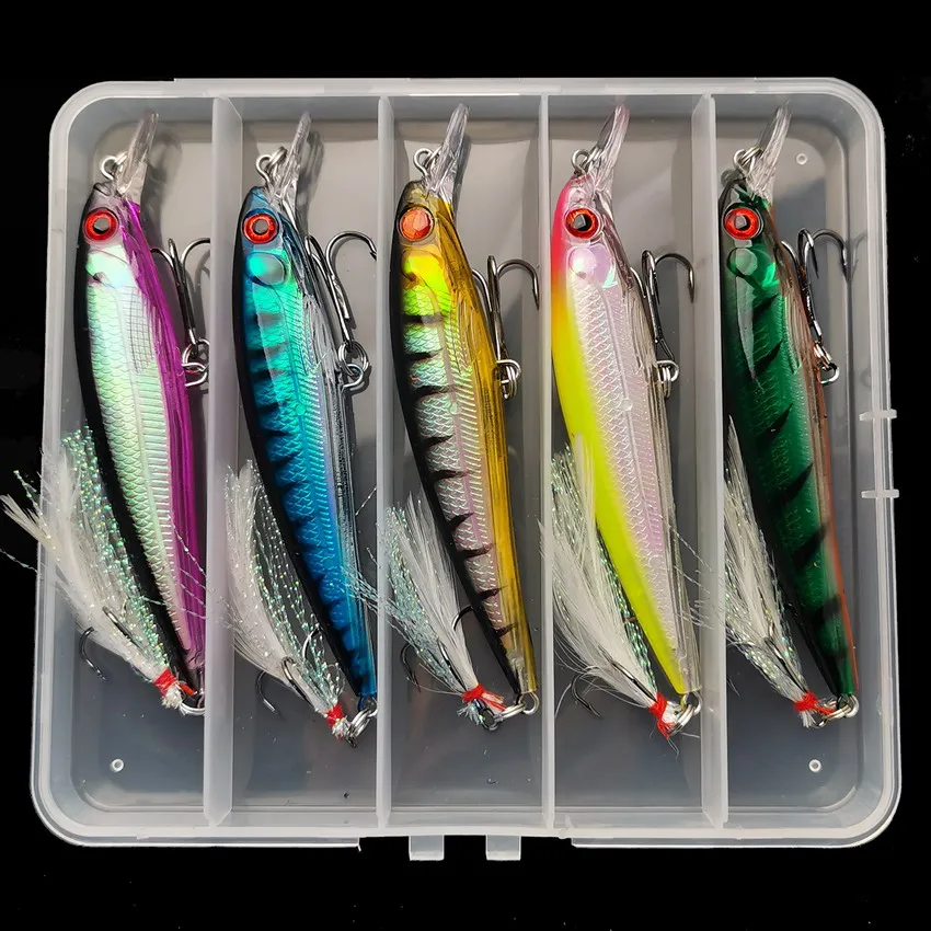 레이저 3D 눈 바이오닉 미노우 낚시 미끼 5개/박스  - Fishing Lure Box 리뷰 및 가격