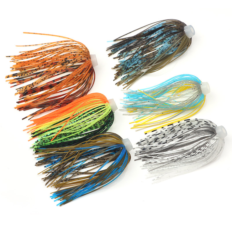5 개/몫 88 가닥 64mm 실리콘 스커트 탄성 구멍 - Fishing Lure Spinner 리뷰 및 가격