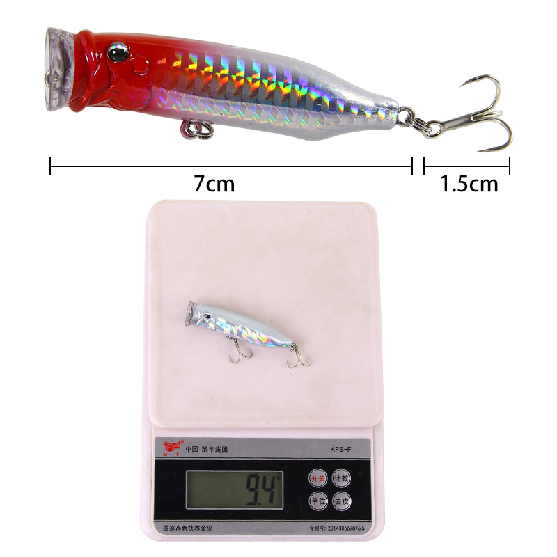 5Pcs 탑워터 포퍼 낚시 미끼 7cm 9.4g 퍼치  - Fishing Lure Topwater 리뷰 및 가격
